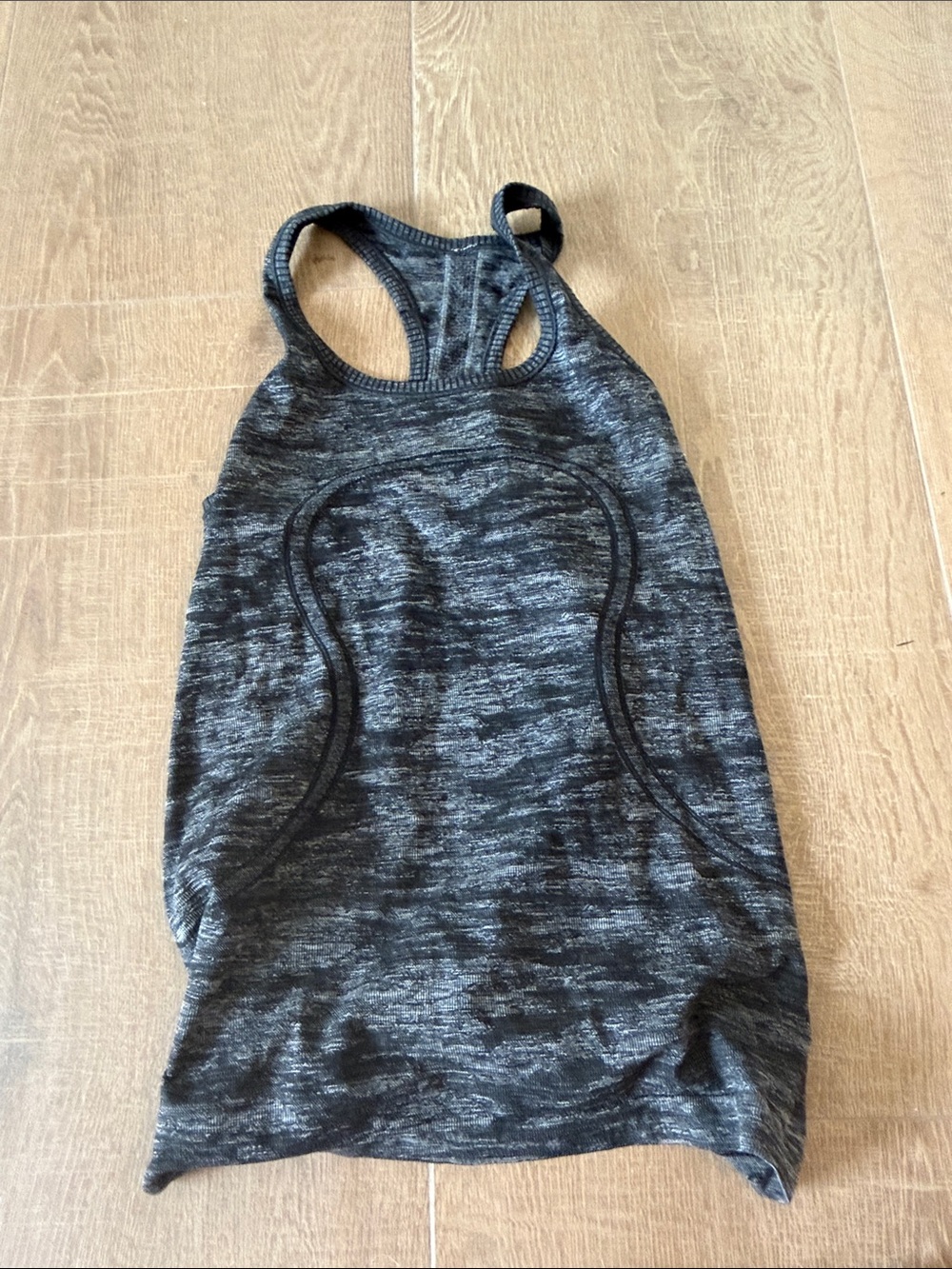 Lululemon Heathered Black Racerback Tank Top